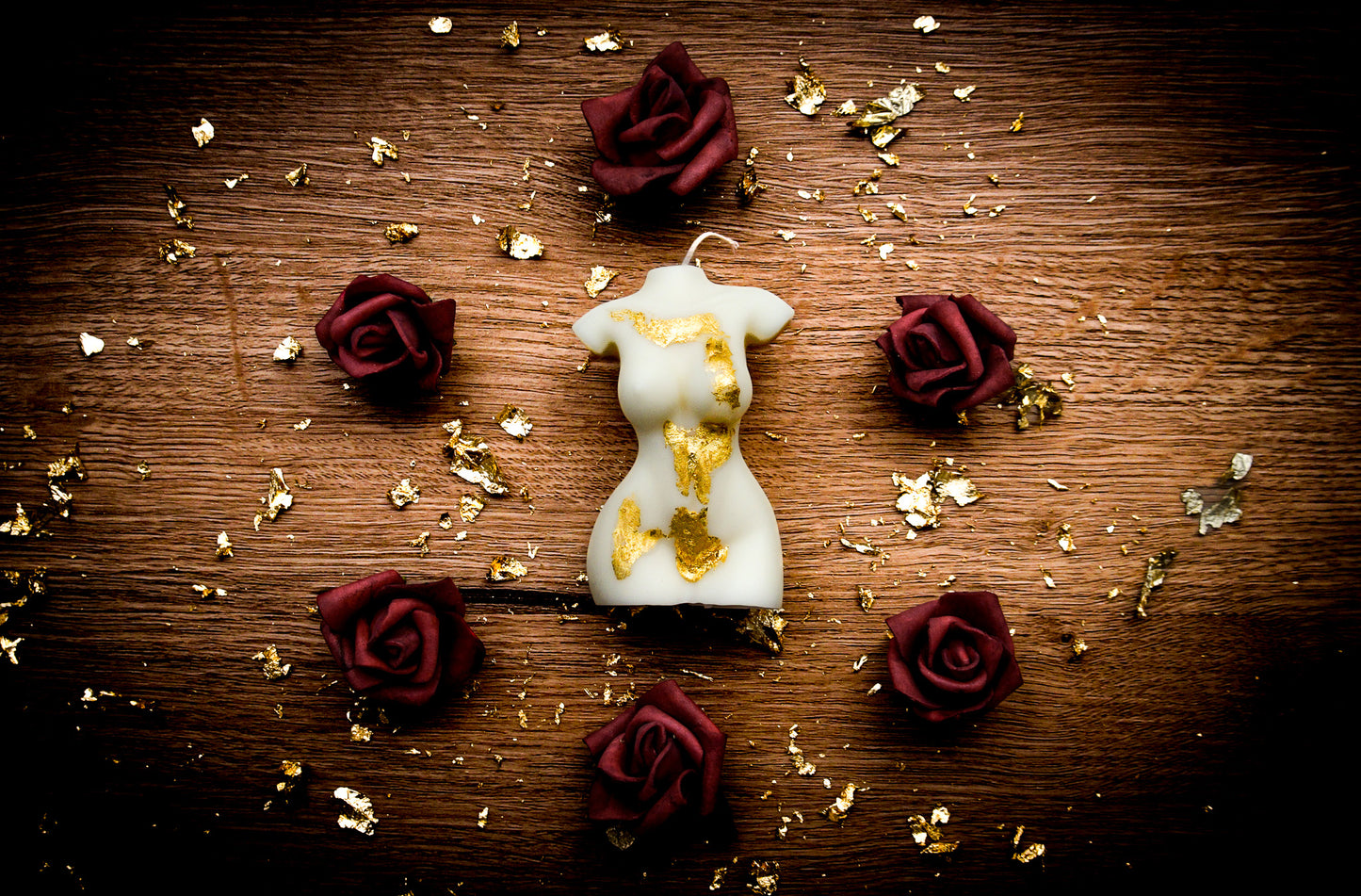 Dreamsoy Venus Candle 24K Gold Leaf - Ivory, Watermelon Lemonade
