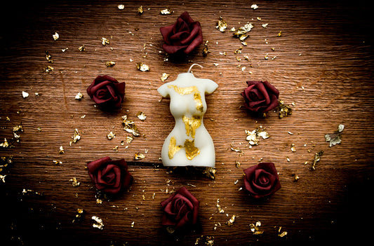 Dreamsoy Venus Candle 24K Gold Leaf - Ivory, Watermelon Lemonade
