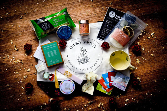 Book Box | Self-care Gift Box | Treat Yourself Like Royalty – Vanilla Caramel | Miss Rainbow Fluorite Venus Candle