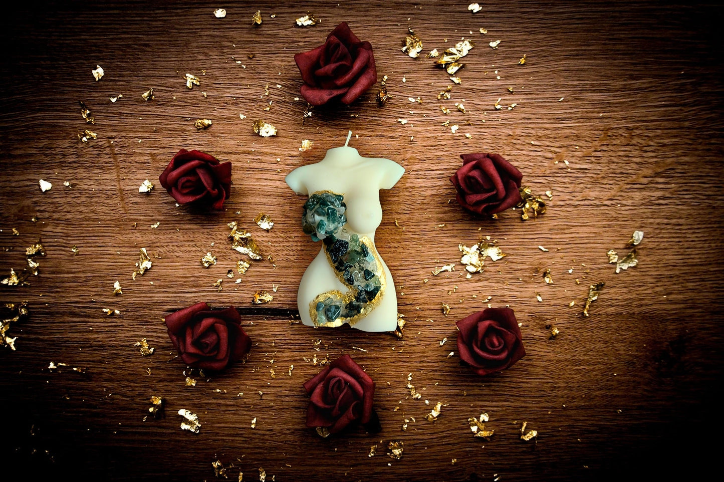 Green Crystal Venus Candle 
